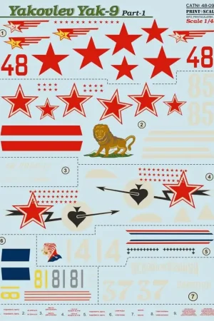 Koop Vandaag Sticker Yak-9K Part-1 Decal