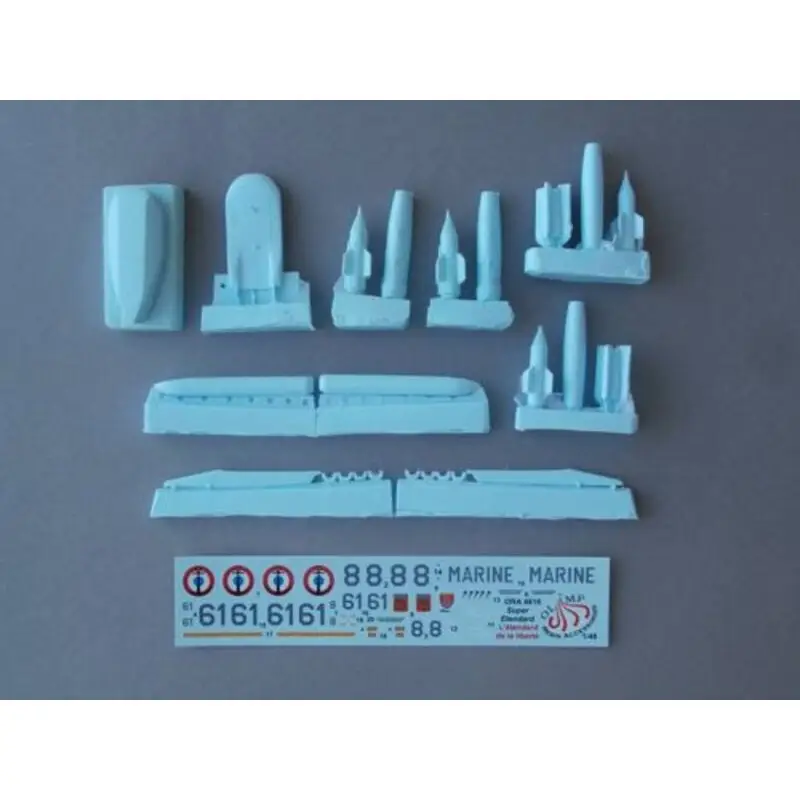 Update set Super Etendard L'étendard de la liberté (designed to be used with Heller and Kinetic kits) Decal included Uitverkoop
