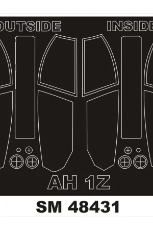 Bell AH-1Z VIPER (designed to be used with Kitty Hawk Model kits) (outside and inside canopy masks) Bestseller