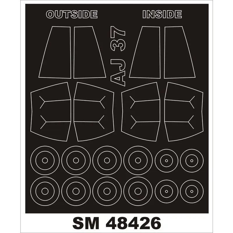Beste Prijs Saab AJ-37 Viggen (designed to be used with Special Hobby kits) (outside and inside canopy masks)