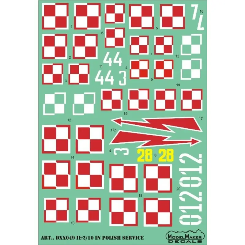 Favoriet Sticker Il-2/10 in Polish service Decal
