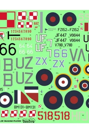 Snelle Levering Sticker Stanislaw Skalski planes Decal