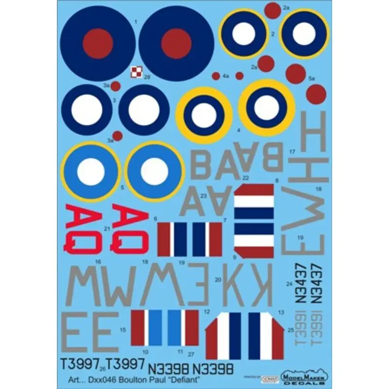Finale Uitverkoop Sticker Boulton-Paul Defiant Decal