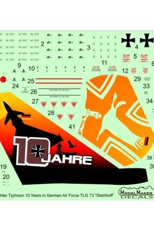 Shop Nu Sticker Eurofighter Typhoon 10 Years in German Air Force TLG 73 Steinhoff Decal
