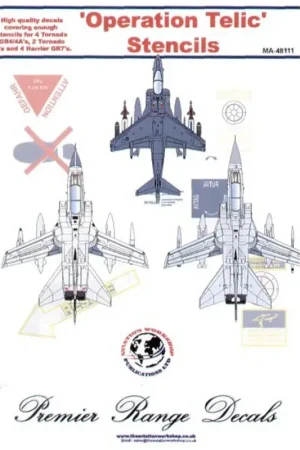 Laatste Kans Sticker Operation Telic Stencils. Typical stencil data as applied to RAF Panavia Tornado F.3 x 2, Panavia Tornado GR.4/GR.4A x 4