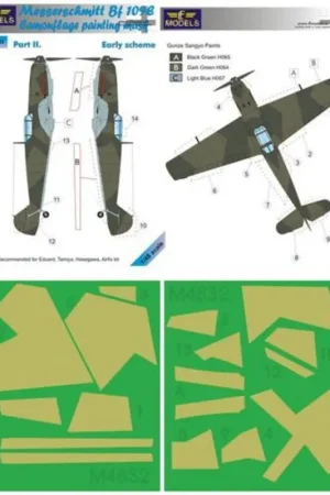 Mask Messerschmitt Bf 109E Early Pt II (designed to be used with Eduard, Tamiya, Hasegawa and Airfix kits) Koop Online