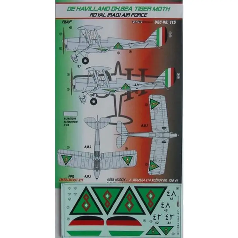 Sticker de Havilland DH.82A Tiger Moth (Royal Iraqui AF) (designed to be used with SMER kits) Premium