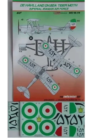 Sticker de Havilland DH.82A Tiger Moth (Imperial Iranian Air Force) (designed to be used with SMER kits) Meest Verkocht