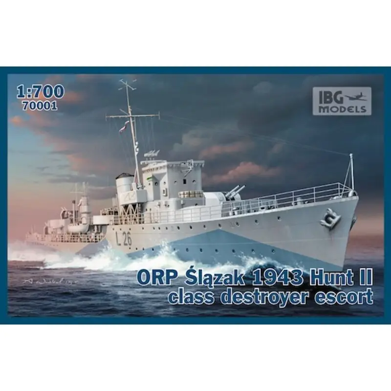 Favoriet ORP Slazak 1943 Hunt II class destroyer escort Schaalmodel