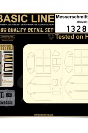Messerschmitt Bf 109G-6 BASIC LINE: seatbelts + masks (designed to be used with Revell kits) Uitverkoop