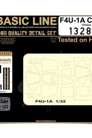 Lage Prijs Vought F4U-1 Corsair BASIC LINE: seatbelts + paint masks (designed to be used with Tamiya kits) contains micro-fabric and photo-