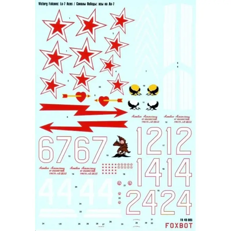 Alleen Vandaag Sticker Lavochkin La-7 aces, victory falcons Decal