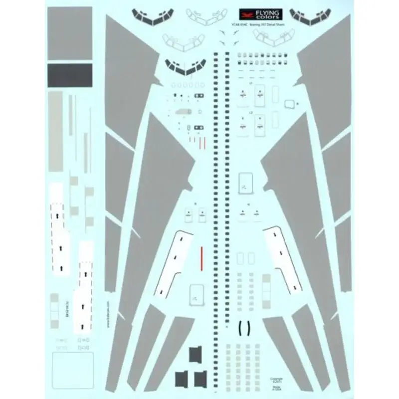 Sticker Boeing 707 Detail sheet (Coroguard Inspar Panels) Decal Superprijs