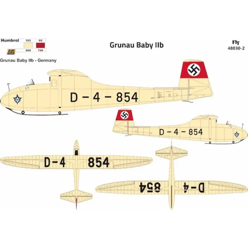 Favoriet Grunau Baby IIB Decals Luftwaffe Schaalmodel