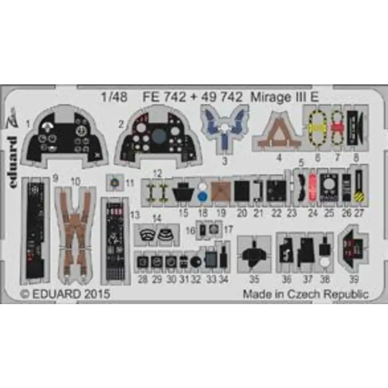 Weekendaanbieding Dassault Mirage IIIE interior (designed to be used with Kinetic Model kits) 'Zoom' sets are simplified versions of the larger se