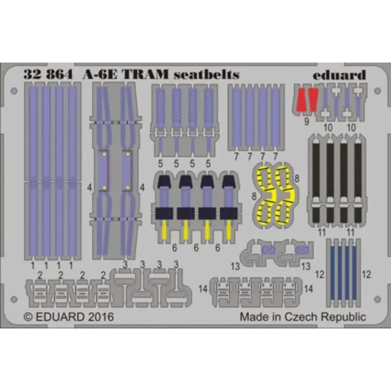 Grumman A-6E Intruder TRAM seatbelts (designed to be used with Trumpeter kits) TU02250 Hete Deal