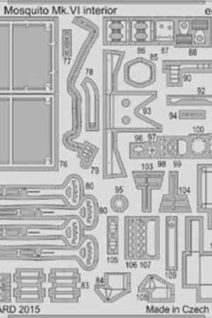 Beperkt Aanbod de Havilland Mosquito Mk.VI interior (designed to be used with Tamiya kits) Accessoire