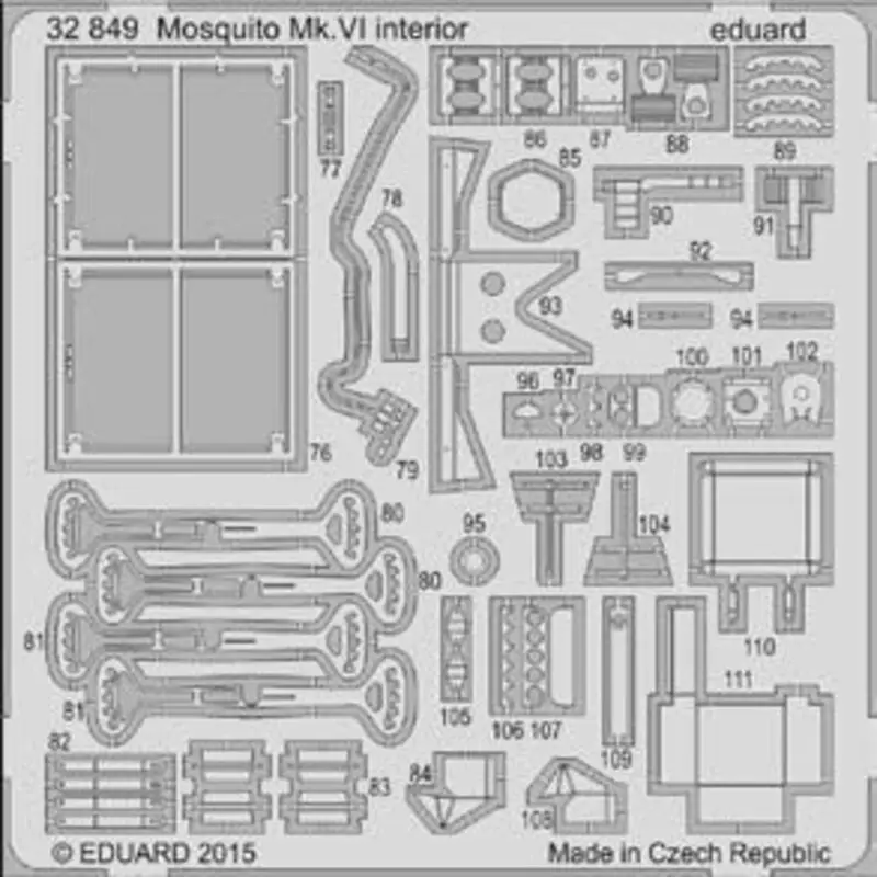 Beperkt Aanbod de Havilland Mosquito Mk.VI interior (designed to be used with Tamiya kits) Accessoire