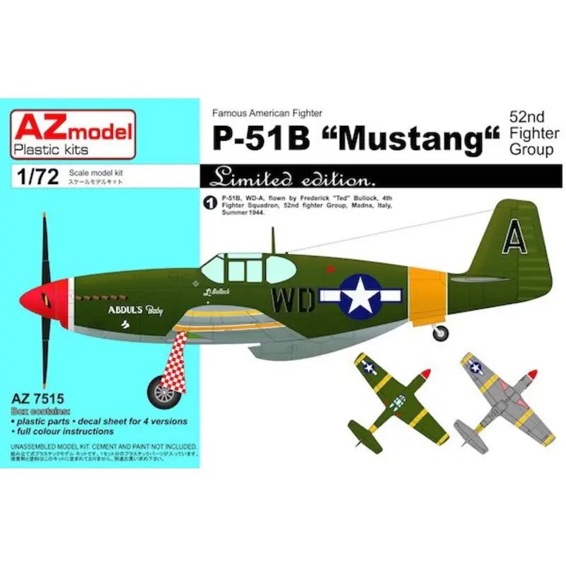 North-American P-51B Mustang 52nd FG, LE Schaalmodel Gereduceerde Prijs