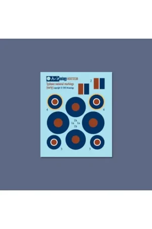 Sticker Hawker Typhoon Mk.IB national markings (early - to Jan 1945) Decal Fabrieksprijs