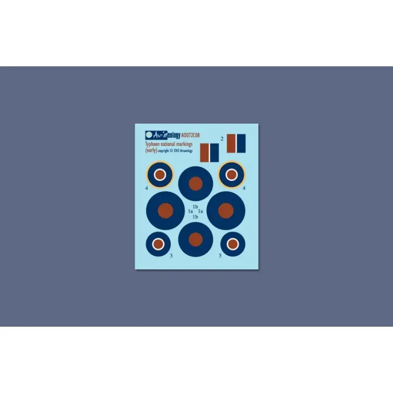 Sticker Hawker Typhoon Mk.IB national markings (early - to Jan 1945) Decal Fabrieksprijs
