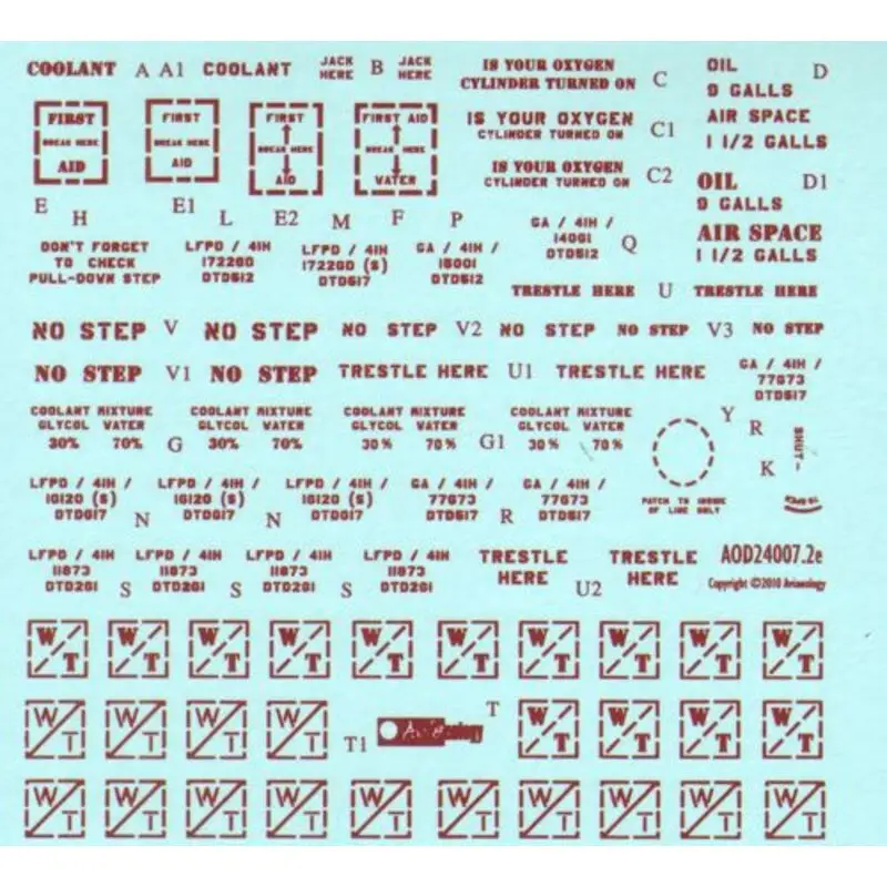 Nu Kopen Sticker Hawker Hurricane airframe stencil/data (pt.2 - Nightfighters) Decal