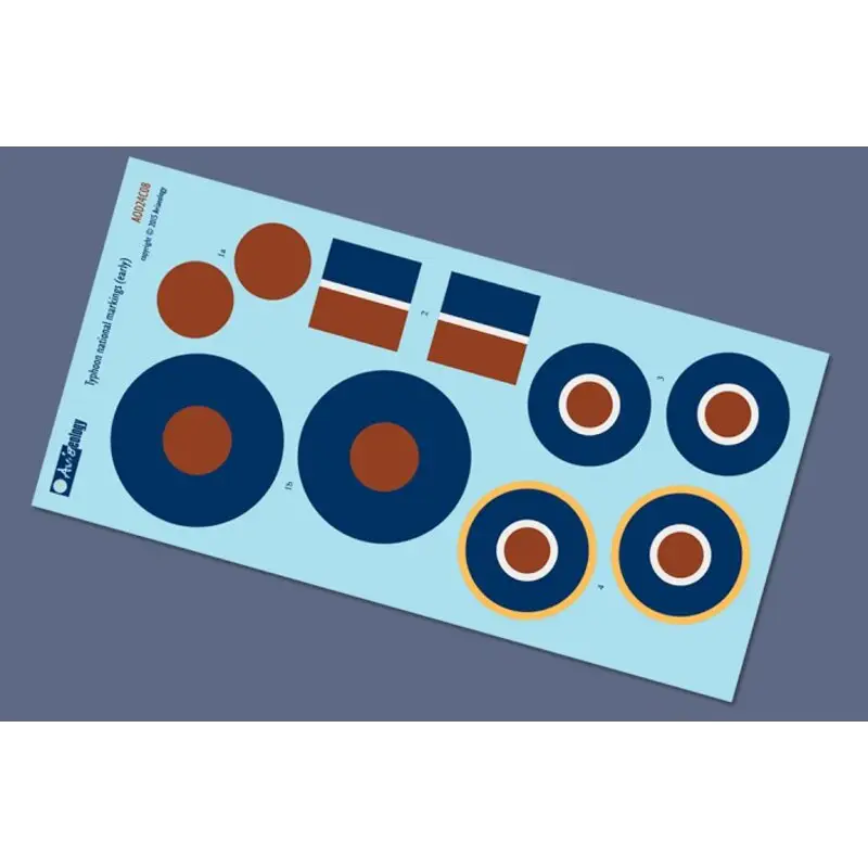 Sticker Hawker Typhoon Mk.IB National markings (early - to Jan 1945) Decal Shop Nu