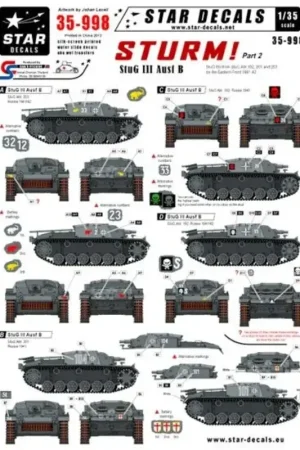 Sturm 2. StuG III Ausf B. StuG.Abt 192, 201 and 203 on the Eastern Front 1941-42 Decal Aanbieding