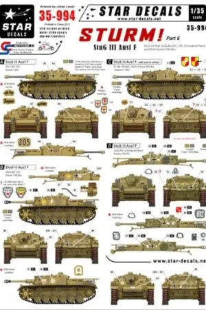 Sturm 6. StuG III Ausf F. StuG IIIs from StuG.Abt 201, 210, Grossdeutschland and Sturm Division Rhodos. Tijdelijk Beschikbaar