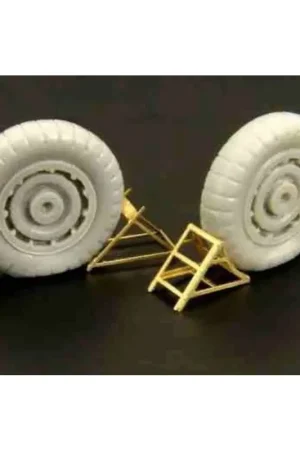 Lage Kosten Luftwaffe wheel chocks (two types)---PE set for German planes