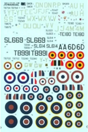 Sticker Supermarine Spitfire MkXVIe11 High Back Decal Superprijs