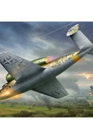 Premium Henschel Hs 132B with Jumo 004 engine and extra cannon Schaalmodel