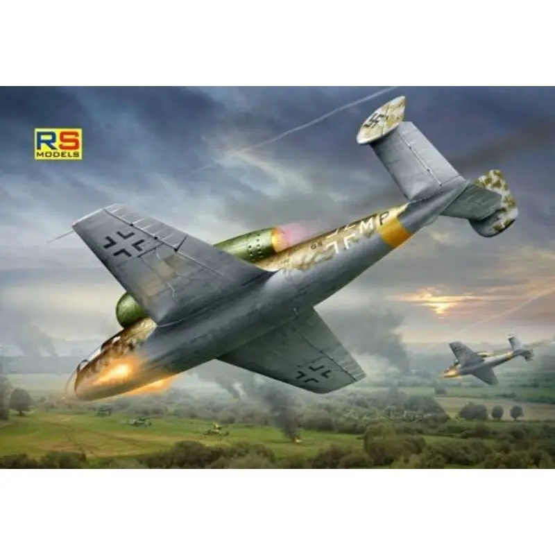 Premium Henschel Hs 132B with Jumo 004 engine and extra cannon Schaalmodel