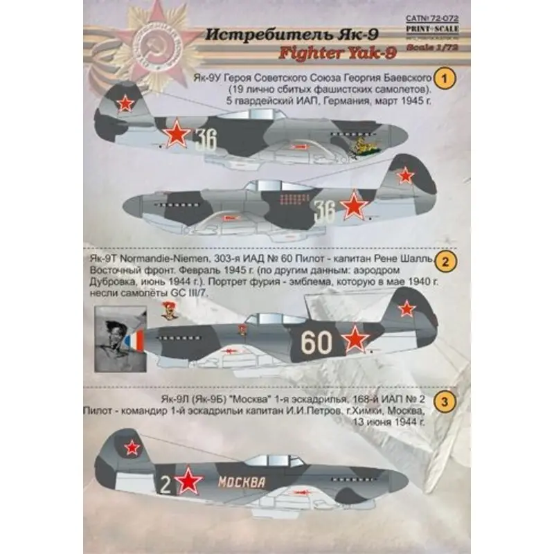 Sticker Yakovlev Yak -9 Decal Premium