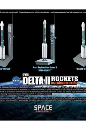 Dagaanbieding Delta II Rocket w / Launch Pad ( sets 3 rockets ) Schaalmodel