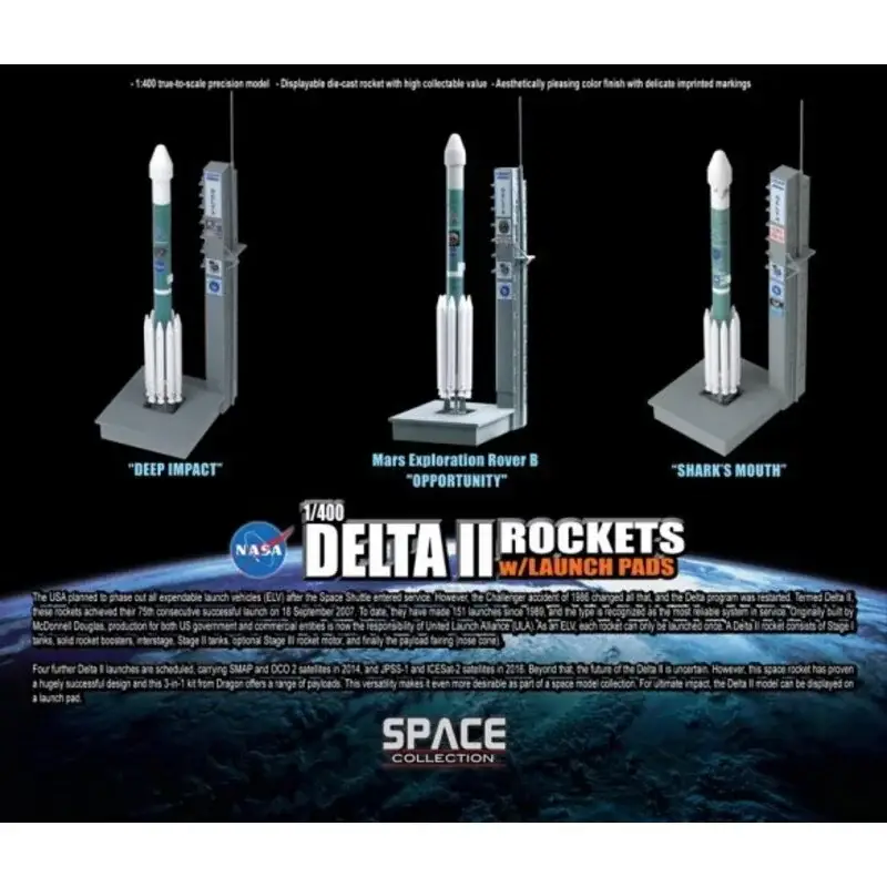Dagaanbieding Delta II Rocket w / Launch Pad ( sets 3 rockets ) Schaalmodel