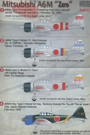 Finale Uitverkoop Sticker Mitsubishi A6M Zero1 . A6M2 Zero boatswain of H. Toyoshima from aircraft carrier Hiryu . The aircraft was lost on Febr
