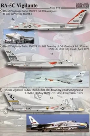 Snelle Levering Sticker RA-5C Vigilante Decal