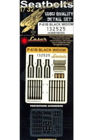 Lage Prijs Northrop P-61B BLACK WIDOW seat belts (designed to be used with Hobby Boss kits) (laser)