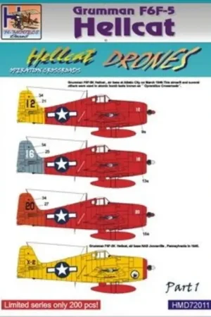 Op = Op Sticker Grumman F6F-5 Hellcat Drones, Pt.1 Decal
