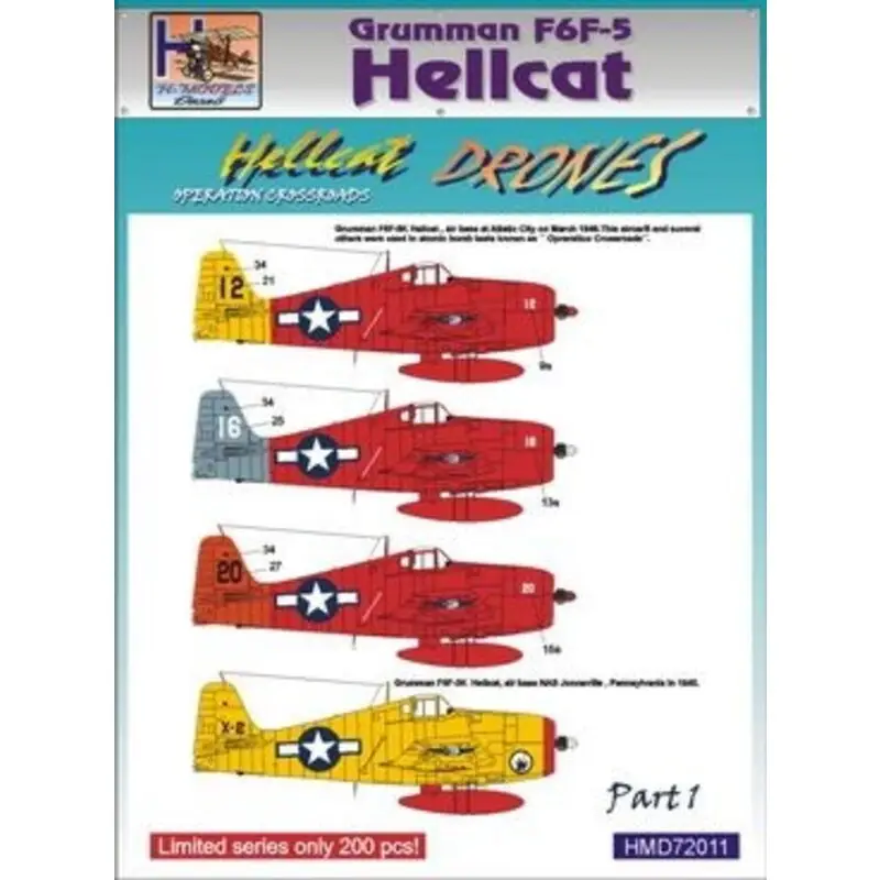 Op = Op Sticker Grumman F6F-5 Hellcat Drones, Pt.1 Decal