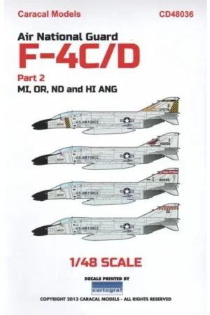 Tijdelijk Beschikbaar Sticker Air National Guard F-4C/F-4D Phantom II Part 2: Our second decal sheet in a new series for the Phantom. This sheet provi