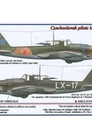 Sticker Czechoslovak pilots in Ilyushin Il-2m3´s, Part II 2 decal versions : April - May 1945, 1- 1946 Merkproduct