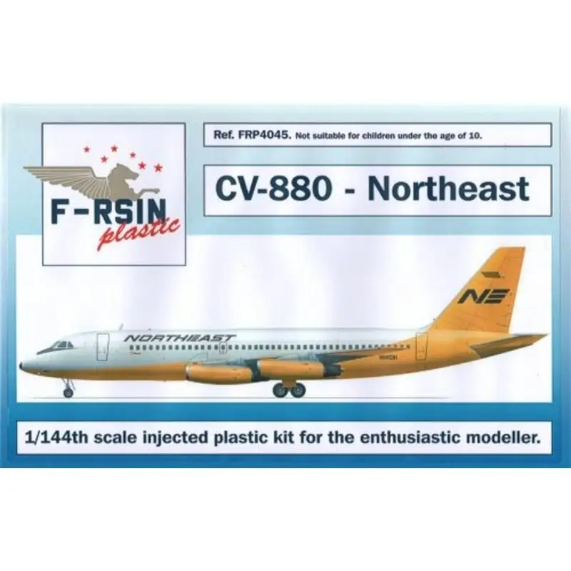 Convair 880 Northeast Yellowbird laser / silk-screened decals 1/144 - F-rsin Plastic P4045 Premium