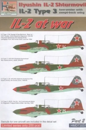 Nu Kopen Sticker Ilyushin Il-2M (two-seater swept-back wing) At War Pt.2 1/72 - H-D72031 Model Decals