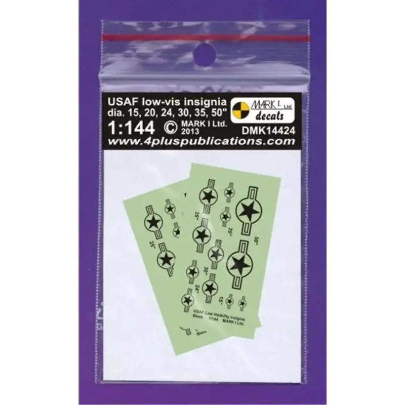 Laatste Kans Sticker USAF Low-vis current Insignia 2 sets 1/144 - 1 Mark Guide K14424 Decal