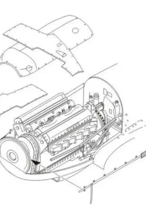 Meest Verkocht Supermarine Spitfire Mk.I Engine set (designed to be used with Tamiya kits) Contains full Rolls Royce Merlin engine installed fo