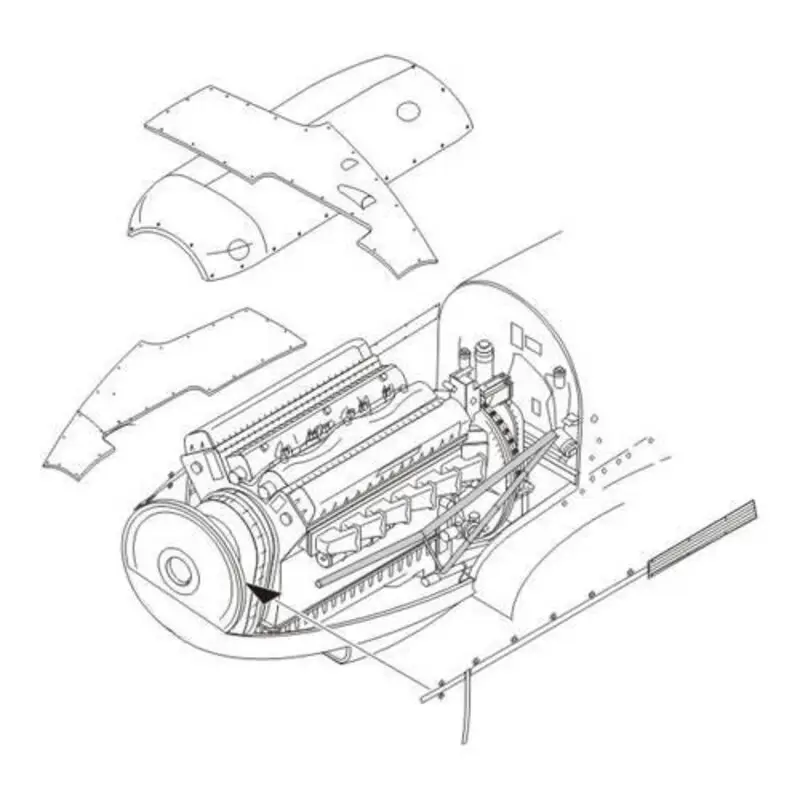 Meest Verkocht Supermarine Spitfire Mk.I Engine set (designed to be used with Tamiya kits) Contains full Rolls Royce Merlin engine installed fo