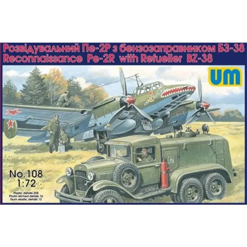 Snelle Levering Petlyakov Pe-2R Reconnaissance with Refueller BZ-38 Schaalmodel