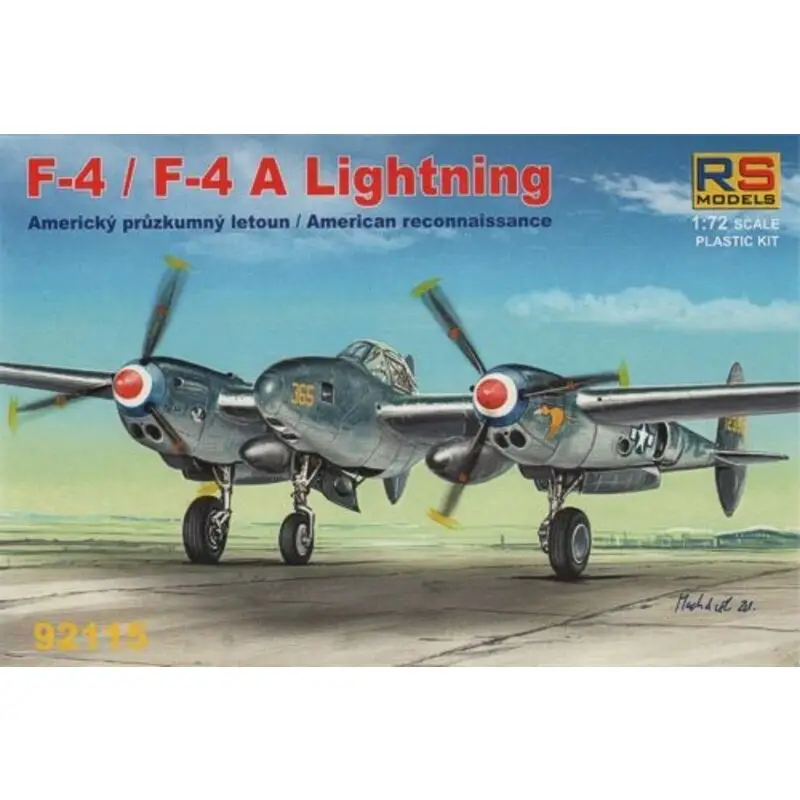 Lockheed F-4 /F-4A Lightning. 4 decal variants for USA, France, Australia Schaalmodel Laatste Versie